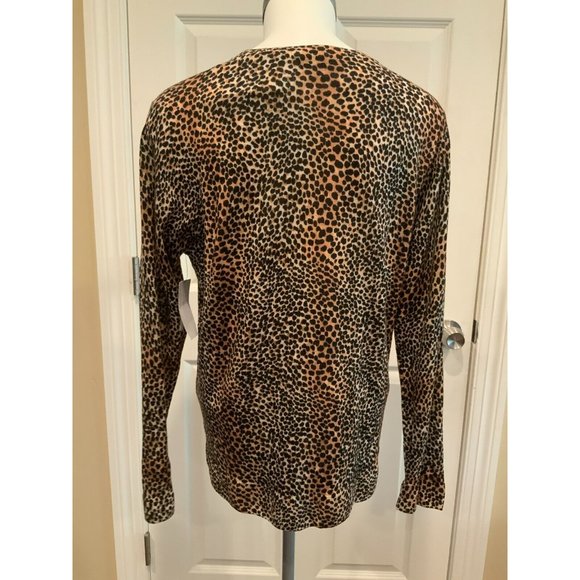 Equipment Brown & Black Animal Pattern Print Pullover Sweater, Size Small, NWT! - Picture 7 of 9
